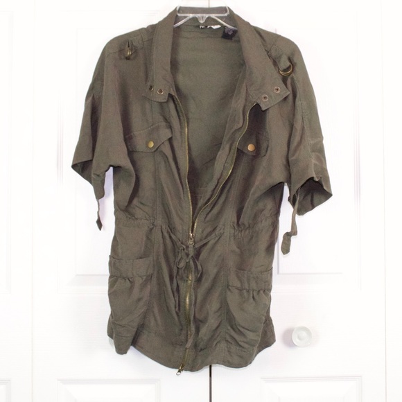 Per Se Zip Up Green Shirt Size M - Picture 4 of 7